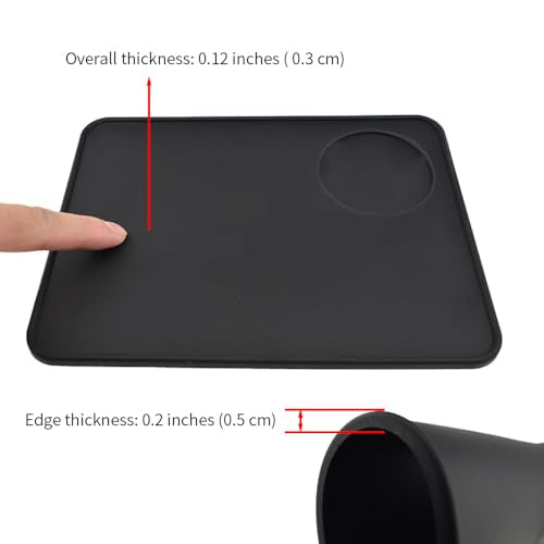 Non Slip Silicone Espresso Coffee Tamper Mat 5.9x7.87inch Coffee Powder Pad Coffee Press Counter Mat Espresso Machine Tamp Mat Tamping Mat for Barista Tools and Accessories