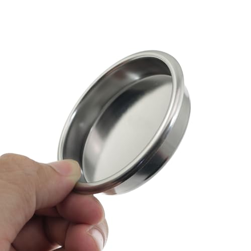Backwash Tray 58x15mm Stainless Steel Backwash Blind Basket Coffee Machine Powder Bowl Stainless Steel Back Flush Filter Basket For Espresso Machine Cleaning Tray