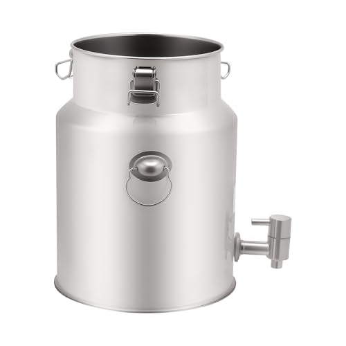2.64 Gal 304 Stainless Steel Milk Can with Faucet and Sealing Lid