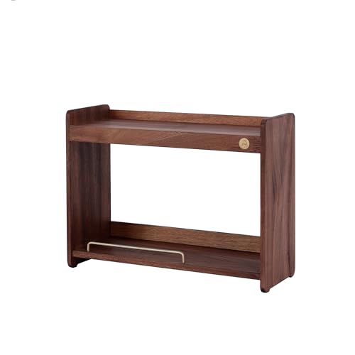 Coffee Mug Holder Wooden Cup Rack Mug Display Shelf Coffee Cup Holder for Countertop with 2 Tier Wood Coffee Mugs Holder for Kitchen Coffee Cup Storage