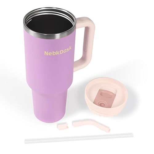 40 oz Tumbler with Handle and Straw