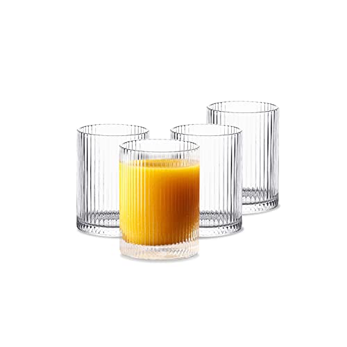 Glass Cups Vintage Glassware Set of 4 Small (4 Count)