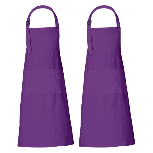 Pack of 2 Kitchen Aprons for Women with pockets 35x27 Inches Vintage Hairstylish aprons for Men