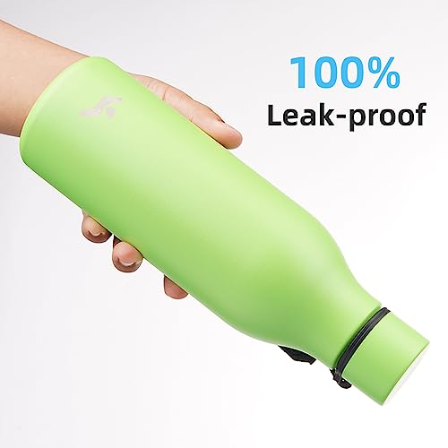18 oz Insulated Stainless Steel Metal Water Bottle with Strap
