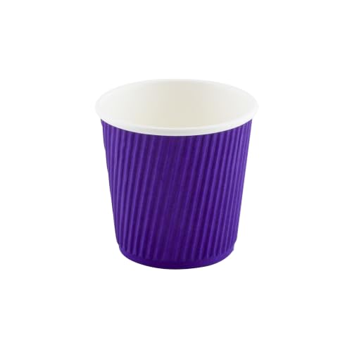 Ripple Wall Coffee Cups 500 Count 4 Ounce Insulated Royal Purple Paper Cups