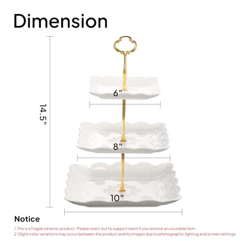 3 Tier Porcelain Cupcake Stand