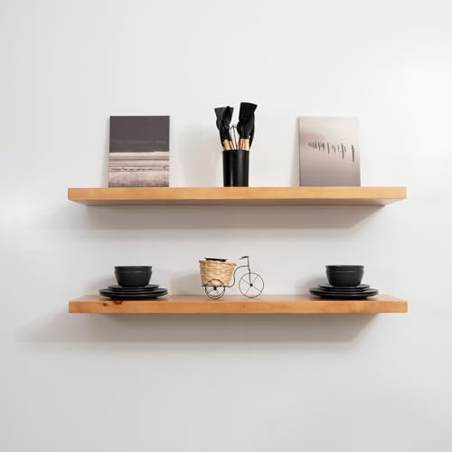 URBANDI Rustic Floating Shelves (2 Count)
