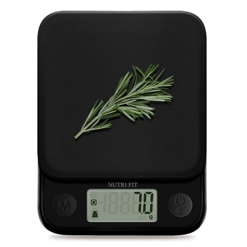 Food Scale Small Digital Kitchen Scales Weight Grams Ounces Black