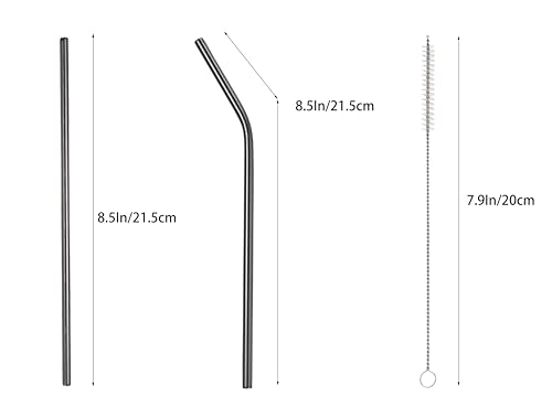 10 Pcs Stainless Steel Straws