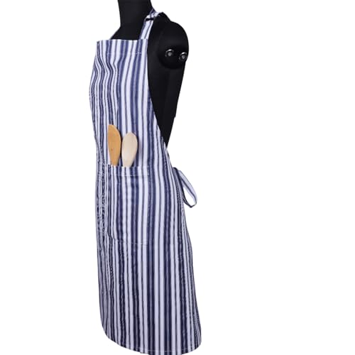 Cotton Aprons for Women with Pockets Adjustable Strap and Waist Ties Reusable Printed Aprons for Baking