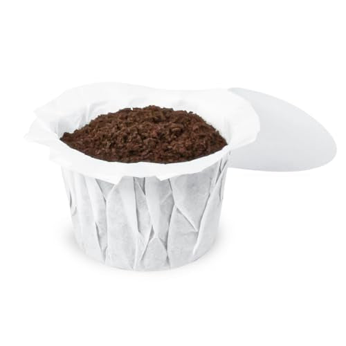 EZ Cup Paper Filters with Lid for Reusable Coffee Pods (50 Count)