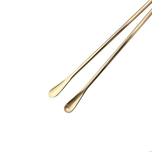 Matte Long Handle Spoon Cocktail Mixing Stirring Spoons Iced Tea Coffee Spoons with 8.6 inch Long Handle Brushed SUS304 Stainless Steel