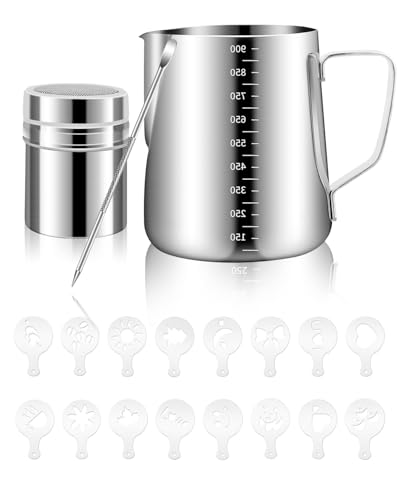 Milk Frothing Pitcher 900ml Stainless Steel Milk Frother Cup (19 Count)