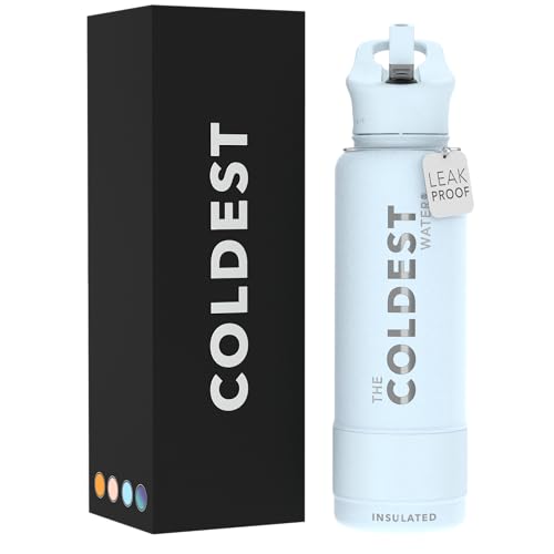 Coldest Insulated Water Bottle with Straw Lid