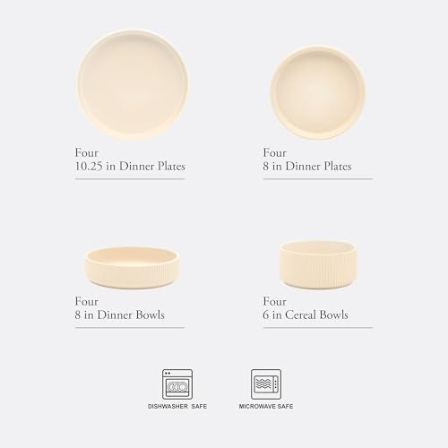 Deerfield 16 Piece Stoneware Dinnerware Set