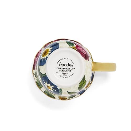 Creatures of Curiosity Collection Cream Floral Coffee Mug