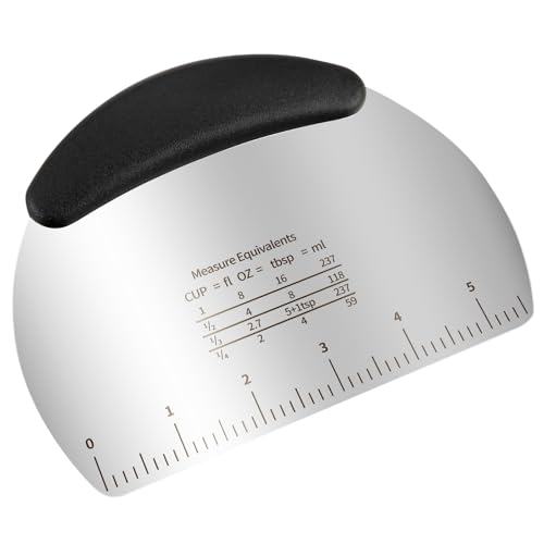 Professional Stainless Steel Dough Cutter and Scraper Combo