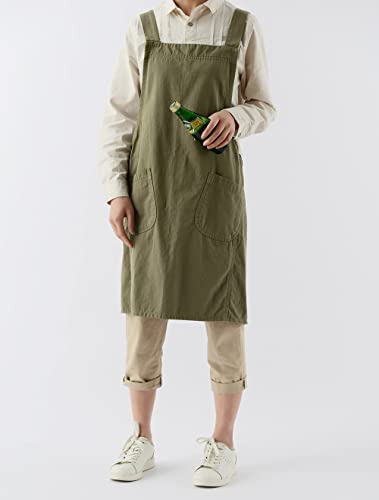 Soft Cotton Linen Apron for Women