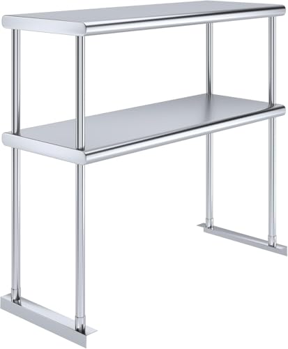 36" x 14" NSF Stainless Steel Double Overshelf