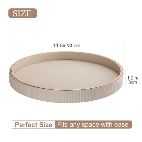 12" Round Decorative Tray for Coffee Table