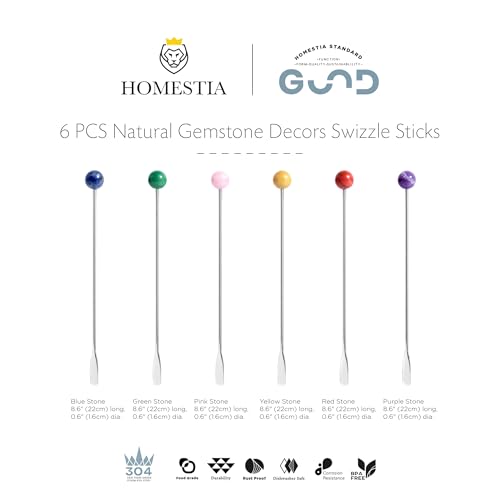 6 Pcs 7.5'' Metal Stir Sticks