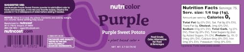 Purple Plant Based Food Coloring From Purple Sweet Potato Powder (2.7 Ounce)