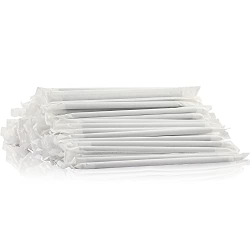 400 Pack] Chunspak 5.75 inch Disposable Black Paper Cocktail Straws (400 Count)