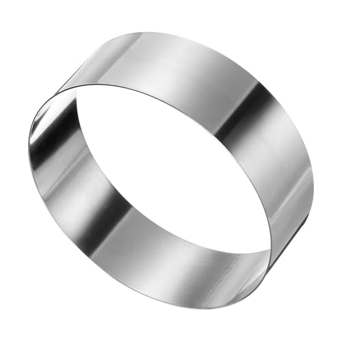 Round Cake Ring 6 x 2 Inch Seamless Stainless Steel Pastry Mousse Dessert Ring Mirror Coating for Baking Cooking Making Tool