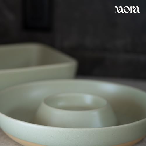 Mora Ceramic Chips and Dip Serving Tray