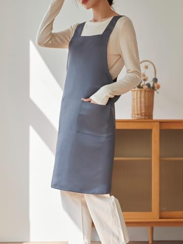 Kitchen Chef Aprons for Men Women Work Apron with 2 Pockets