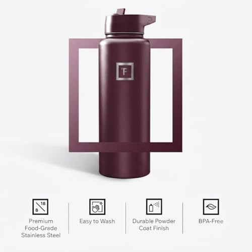 40 oz Wide Mouth Water Bottle with Straw