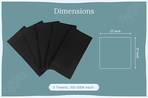 Black Flour Sack Tea Towels (5 Count)
