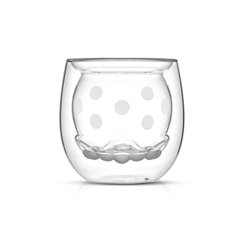 Mickey Pants and Minnie Skirt 3D 7.4oz Double Wall Glass Coffee Cups Set of 2 (2 Count)