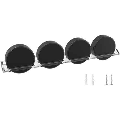 Clear Hockey Pucks Wall Display for 4 Pucks