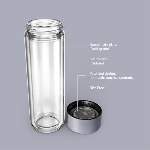 Glass Multi Tea Infuser Bottle 14oz