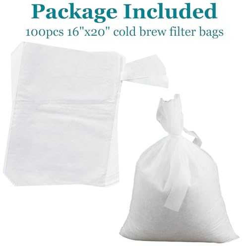 100pcs 16''x20'' Cold Brew Coffee Filter Bags (100 Count)