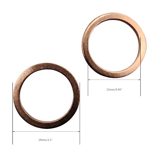M22 Flat Washer Copper Sealing Ring (20 Count)