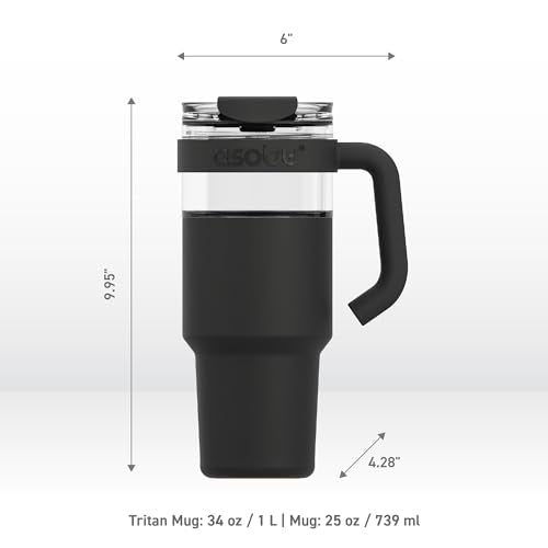 Extra Large Travel Explorer Tumbler for Hot and Cold with Stainless Steel Removable Coffee Mug Sleeve
