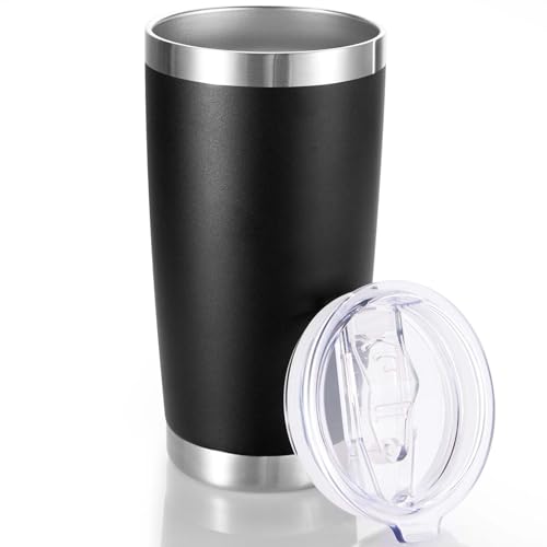 20 oz Tumbler Stainless Steel Tumblers with Lid Double Wall Vacuum Insulated Coffee Mug 20oz Powder Coated Cup for Hot and Cold Drinks