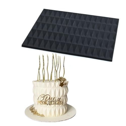 Silicone Lace Cake Mold Cube Pattern Fondant Impression Mat for Baking