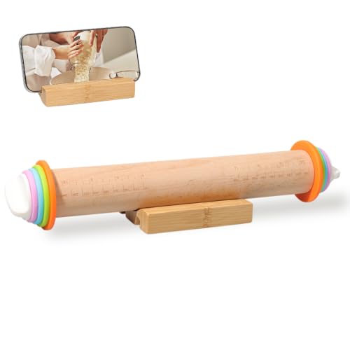 Adjustable Rolling Pin with Thickness Rings