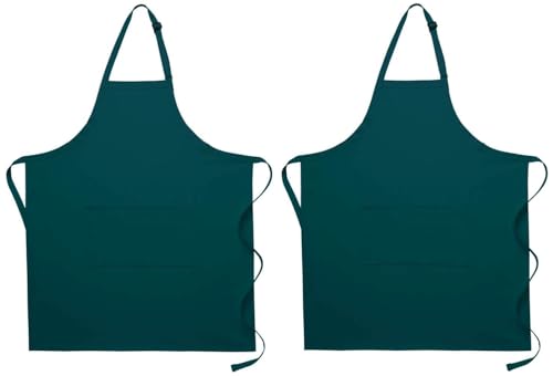 Forest Green 2 Pack Premium Bib Aprons