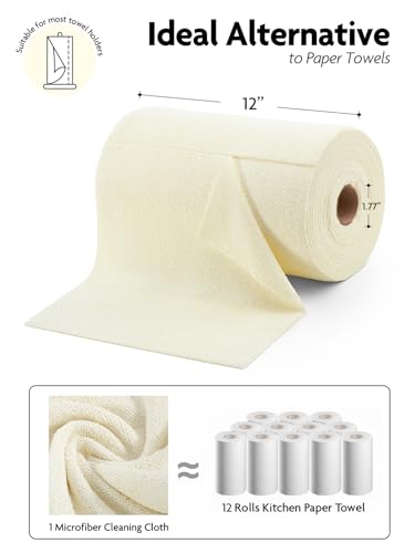 Microfiber Cleaning Cloth Roll (75 Count)