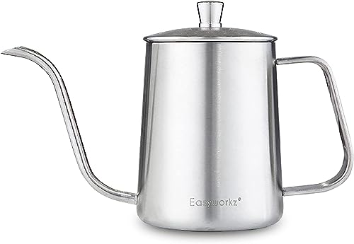 Gage Gooseneck Pour Over Coffee Kettle 20 oz Stainless Steel Hand Drip Long Narrow Spout