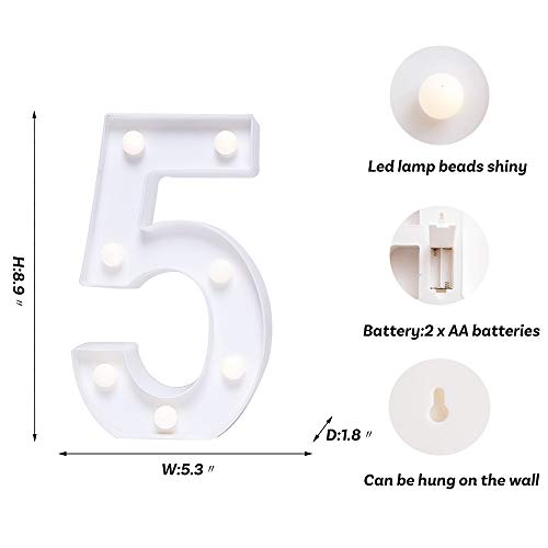Decorative Led Marquee Light Up Number