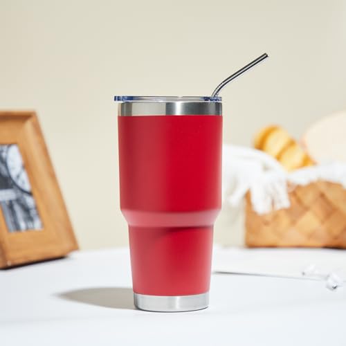 30oz Insulated Tumbler With Lids and Straws (4 Count)