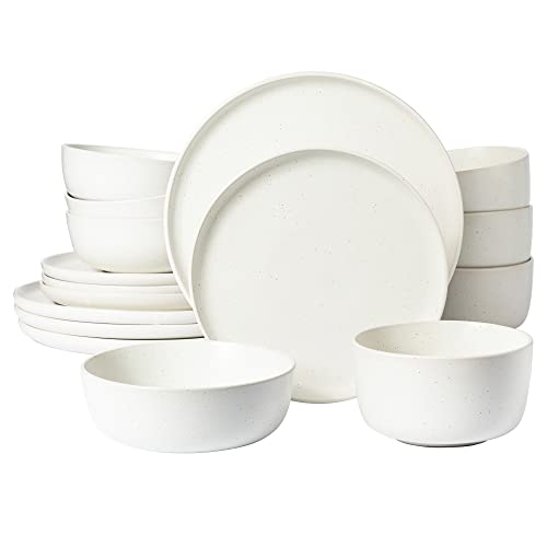 James Street Stoneware Matte Reactive Double Bowl Dinnerware Set
