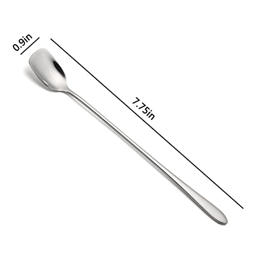 Long Coffee Spoons Steel Set of 6 Stainless Coffee Stirrer Iced Cream Scoop Cocktail Mixing Spoons (6 Count)