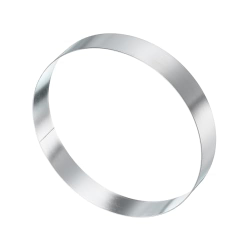 Round Cake Ring 5.5 x 1 Inch Seamless Stainless Steel Pastry Mousse Dessert Ring Mirror Coating for Baking Cooking English Muffins Crumpet Making Tool