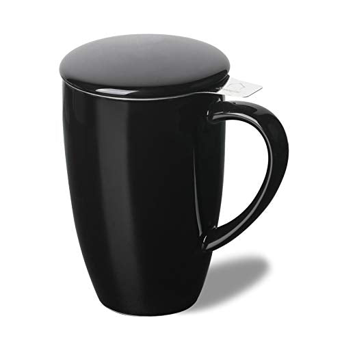 Sweejar Porcelain Tea Infuser Mug with Lid